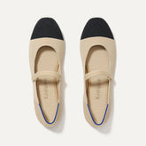 The Square Mary Jane - Cream Captoe