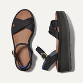 The CrissâCross Lightweight Wedge Sandal - Black