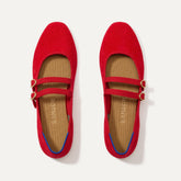 The ReVelvet⢠Double Buckle Mary Jane - ReVelvet⢠Red Crisp