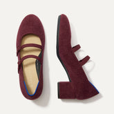 The ReVelvet⢠Double Buckle Mary Jane Heel - ReVelvet⢠Syrah