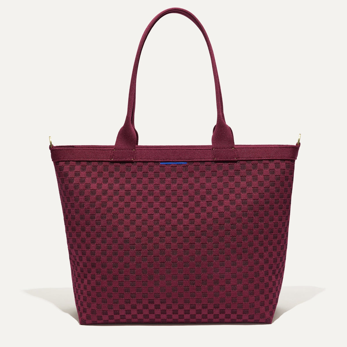 The Lightweight Zip Tote - Cabernet Check