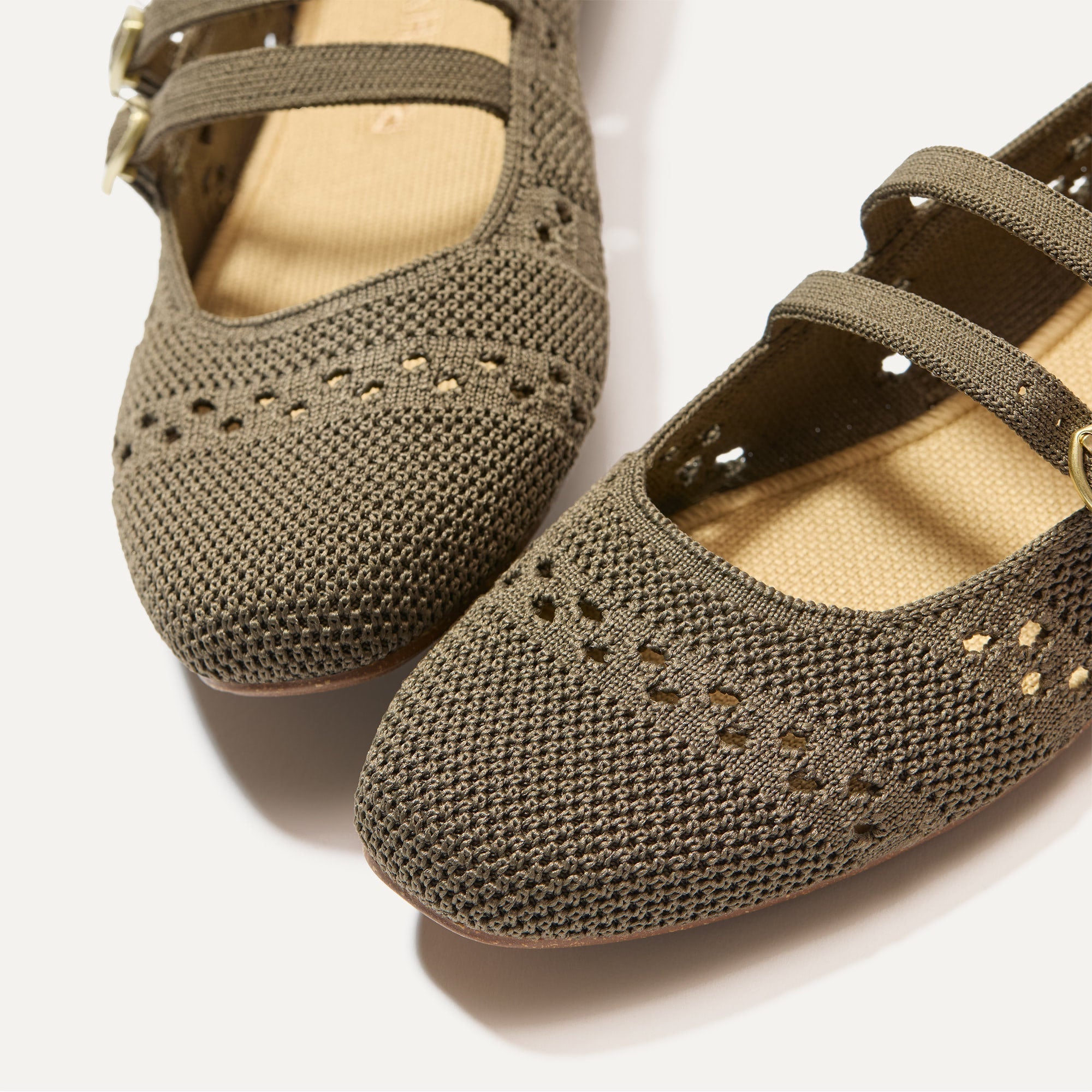 The Double Buckle Mary Jane - Safari Crochet