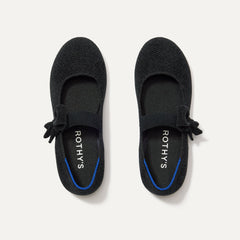 The Kids ReVelvet™ Tux Bow Mary Jane - ReVelvet™ Black